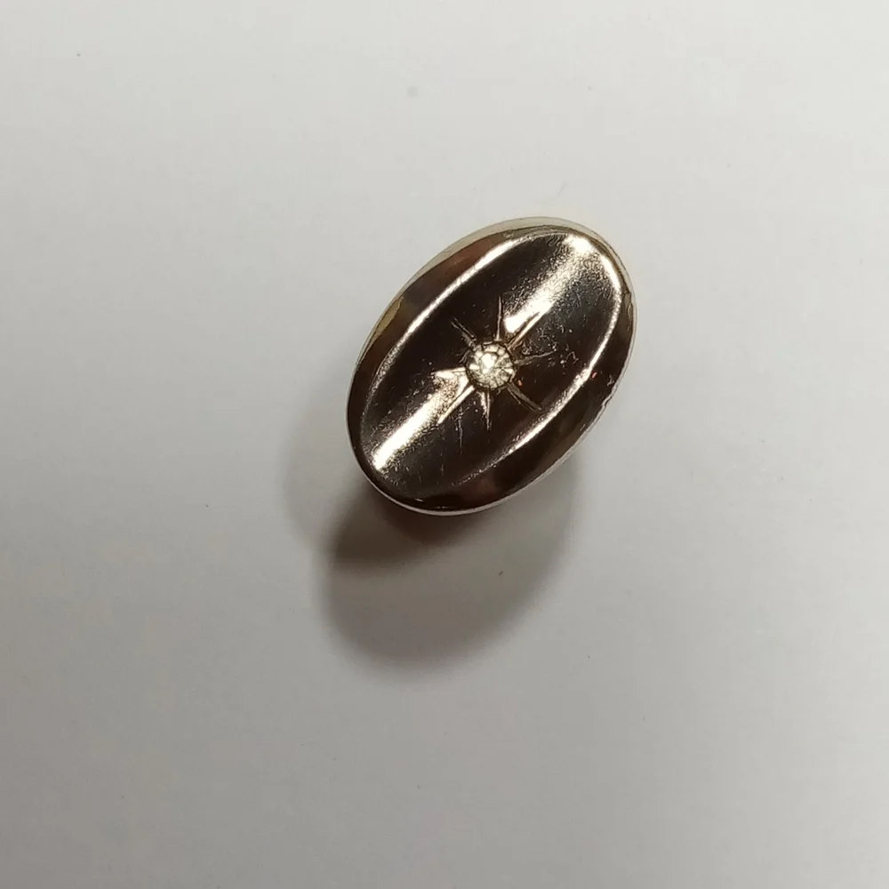 Unbranded Gold Tone Rhinestone Star Burst Cufflink (Just One)